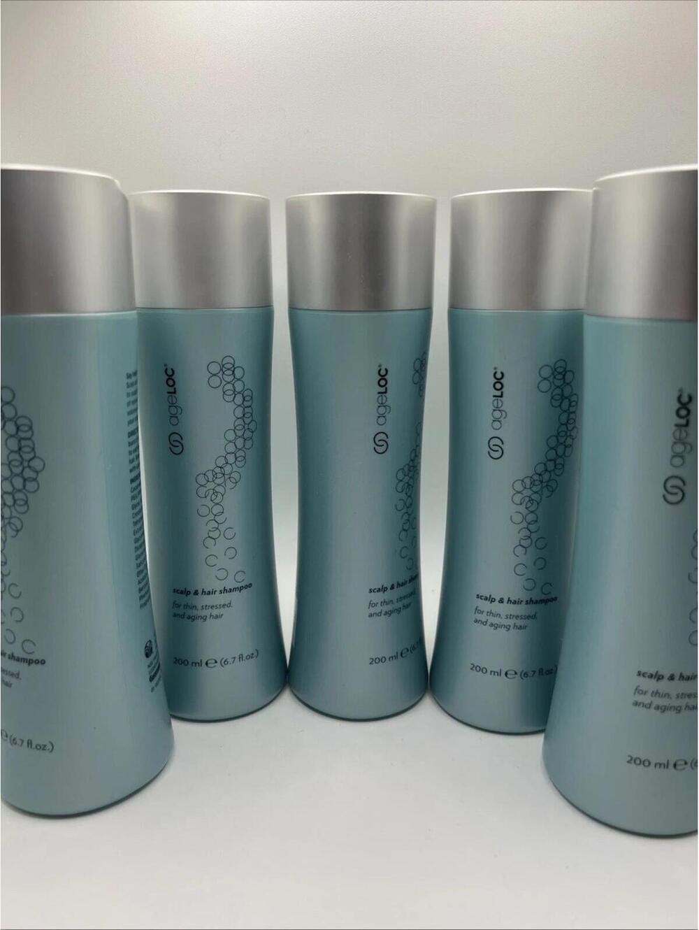 (5) Nuskin ageLOC Nutriol Scalp & Hair Shampoo Nu Skin 6.7fl oz 200 ml Lot of 5